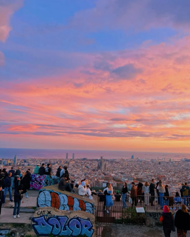 sunset with erasmus barcelona